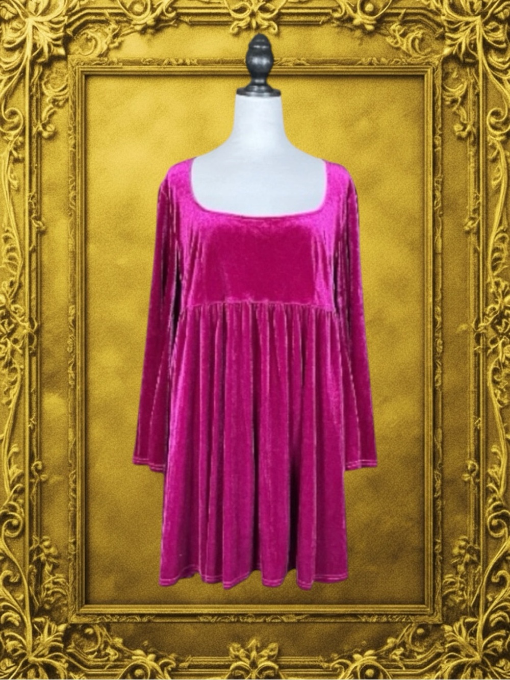 ModCloth Retro Mod Coquette Boho Indie Whimsigoth Barbiecore Babydoll Dress XL